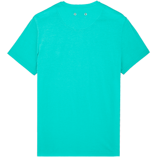 Uomo Altri Unita - T-shirt uomo con scollo a V in cotone mercerizzato tinta unita, Veronese green back Uomo Altri Unita - T-shirt uomo con scollo a V in cotone mercerizzato tinta unita, Veronese green back