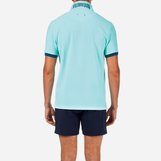 Men Others Solid - Solid Cotton pique polo, Lagoon supp2 Men Others Solid - Solid Cotton pique polo, Lagoon supp2