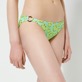 Women Fitted Printed - Women Bikini Bottom Midi Brief Turtles Smiley - Vilebrequin x Smiley®, Lazulii blue details view 3