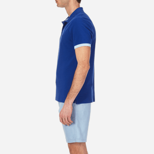 Homme Polos Uni - Polo en piqué de coton, Celeste supp3 Homme Polos Uni - Polo en piqué de coton, Celeste supp3