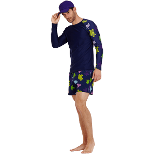 Homme AUTRES Imprimé - T-shirt Anti UV Homme Ronde des tortues, Bleu marine supp2 Homme AUTRES Imprimé - T-shirt Anti UV Homme Ronde des tortues, Bleu marine supp2