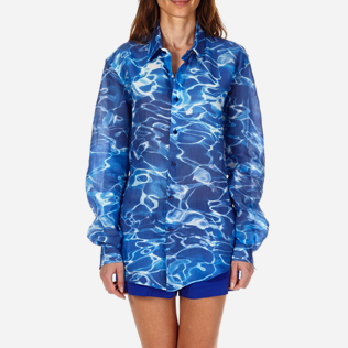 Camisetas Estampado - Camisa de lino con estampado Splash unisex, Azul neptuno supp6 Camisetas Estampado - Camisa de lino con estampado Splash unisex, Azul neptuno supp6