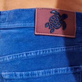 Men Others Solid - Men Velvet Fine-Ribbed Corduroy Bermuda, Sea blue supp5 Men Others Solid - Men Velvet Fine-Ribbed Corduroy Bermuda, Sea blue supp5