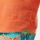 Hombre Autros Liso - Camisa de lino lisa para hombre, Guava detalles vista 4