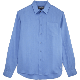 Hombre Autros Liso - Camisa de lino liso para hombre, Lavanda front Hombre Autros Liso - Camisa de lino liso para hombre, Lavanda front