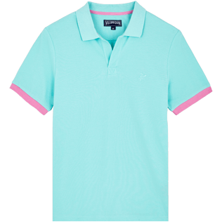 Men Others Solid - Men Cotton Polo Shirt Solid, Acqua front Men Others Solid - Men Cotton Polo Shirt Solid, Acqua front