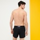 Men Stretch classic Solid - Men Stretch Swimwear Micro Ronde des Tortues, Black details view 2