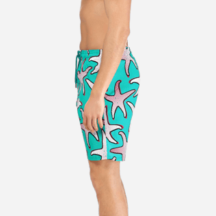 Men Long Printed - Men Stretch Swimtrunks Starfish Art, Veronese green supp3 Men Long Printed - Men Stretch Swimtrunks Starfish Art, Veronese green supp3