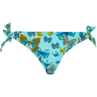 Donna Slip classico Stampato - Slip bikini mini donna con laccetti Butterflies, Laguna vista frontale