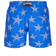 Men Classic Embroidered - Men Swim Trunks Embroidered 1997 Starlettes - Limited Edition, Sea blue back view