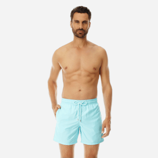 Men Classic Solid - Men swimtrunks Solid, Aquamarine frontworn Men Classic Solid - Men swimtrunks Solid, Aquamarine frontworn