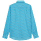 Others 印制 - 中性 Micro Waves 棉质巴厘纱夏季衬衫, Lazulii blue 后视图