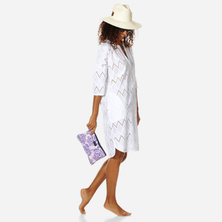 Women Others Embroidered - Women Cotton Beach Cover-up Broderies Anglaises, White supp2 Women Others Embroidered - Women Cotton Beach Cover-up Broderies Anglaises, White supp2