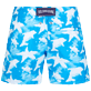 Boys Short classic Printed - Boys Ultra-light and packable Swimwear Clouds, Hawaii blue back view