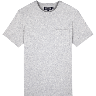 Hombre Autros Liso - Camiseta de punto de algodón pima en color liso para hombre, Gris jaspeado front Hombre Autros Liso - Camiseta de punto de algodón pima en color liso para hombre, Gris jaspeado front