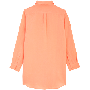 Imagen de Mujer Autros Liso - Vestido camisero de lino de color liso para mujer, Candy vista trasera Imagen de Mujer Autros Liso - Vestido camisero de lino de color liso para mujer, Candy vista trasera