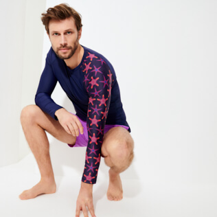 Herren Andere Bedruckt - Starfish Dance Rashguard für Herren, Saphir supp1 Herren Andere Bedruckt - Starfish Dance Rashguard für Herren, Saphir supp1