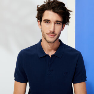 Men Others Solid - Men Cotton Pique Polo Shirt Solid, Navy supp4 Men Others Solid - Men Cotton Pique Polo Shirt Solid, Navy supp4