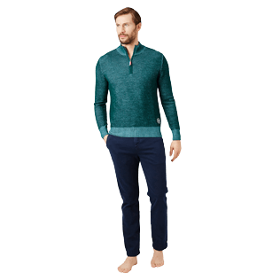 Hombre Autros Liso - Pantalón chino holgado para hombre, Azul marino supp2 Hombre Autros Liso - Pantalón chino holgado para hombre, Azul marino supp2