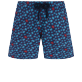 Boys Others Printed - Boys Swim Trunks Stretch Micro Ronde Des Tortues Tricolore, Navy front view