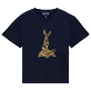 Boys Others Embroidered - Boys Cotton T-Shirt Embroidered The year of the Rabbit, Navy front view Boys Others Embroidered - Boys Cotton T-Shirt Embroidered The year of the Rabbit, Navy front view