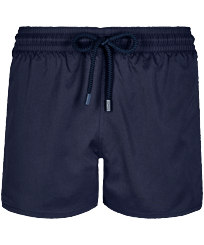 Men Others Solid - Men Swim Trunks Short and Fitted Stretch Solid, Navy front view