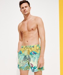 Men Classic Printed - Men Swim Trunks Jungle Rousseau, Ginger front worn view