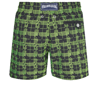 Bild von Herren Bestickte Bestickt - Carreaux Bademode mit Stickarbeiten für Herren – Limited Edition, Schwarz Rückansicht Bild von Herren Bestickte Bestickt - Carreaux Bademode mit Stickarbeiten für Herren – Limited Edition, Schwarz Rückansicht
