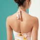 Damen Einteiler Bedruckt - Kaleidoscope Neckholder-Badeanzug für Damen, Camellia Details Ansicht 3