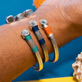 Andere Uni - Versilbertes Jonc Armband für Herren – Vilebrequin x Gas Bijoux, Marineblau Details Ansicht 2