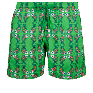 Imagen de Hombre Clásico Bordado - Bañador con bordado Sweet Fishes para hombre - Edición limitada, Hierba verde vista frontal Imagen de Hombre Clásico Bordado - Bañador con bordado Sweet Fishes para hombre - Edición limitada, Hierba verde vista frontal