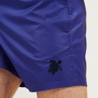 男款 Ultra-light classique 纯色 - 男士双色纯色泳裤, Purple blue 细节视图3