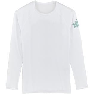 Others Printed - Unisex Long Sleeves Rashguards Solid, White front Others Printed - Unisex Long Sleeves Rashguards Solid, White front