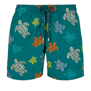 Hombre Clásico Bordado - Bañador con bordado Ronde des Tortues para hombre - Edición Limitada, Pinos front Hombre Clásico Bordado - Bañador con bordado Ronde des Tortues para hombre - Edición Limitada, Pinos front