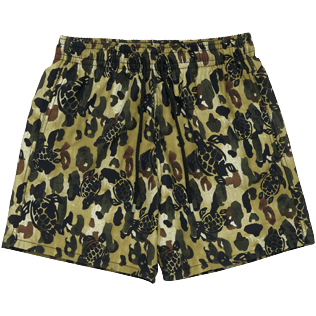 Men Classic Printed - Men Swimwear Camouflage- VBQ x Palm Angels, Black front view