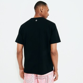 Men Others Printed - Men T-Shirt Logo Printed - Vilebrequin x BAPE® BLACK, Black back worn view