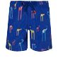 Boys Others Embroidered - Boys Swim Trunks Embroidered Giaco Elephant, Batik blue front view