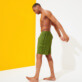 Hombre Autros Liso - Bermudas tipo cargo en lino de color liso para hombre, Sicomoro detalles vista 2