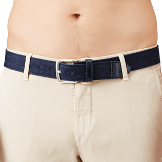 男款 Others 纯色 - Men Leather and Denim Belt, Jeans blue backworn 男款 Others 纯色 - Men Leather and Denim Belt, Jeans blue backworn