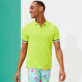 Picture of Men Others Solid - Men Cotton Pique Polo Shirt Solid, Lemongrass front worn view Picture of Men Others Solid - Men Cotton Pique Polo Shirt Solid, Lemongrass front worn view