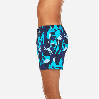 Hombres Corte Clásico Estampado - Bañador Superflex con estampado Camouflage Turtles, Celeste supp3 Hombres Corte Clásico Estampado - Bañador Superflex con estampado Camouflage Turtles, Celeste supp3