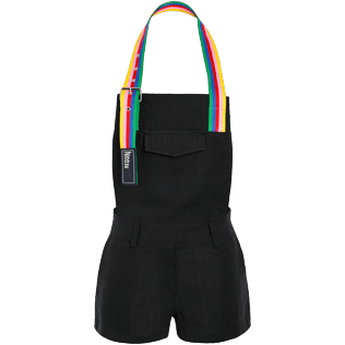Mujer Autros Liso - Mono corto negro con estampado Rainbow para mujer - Vilebrequin x JCC+ - Edición limitada, Negro front Mujer Autros Liso - Mono corto negro con estampado Rainbow para mujer - Vilebrequin x JCC+ - Edición limitada, Negro front