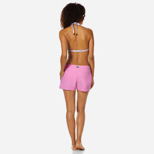 Mujer Autros Liso - Pantalón corto elástico de color liso para mujer, Petunia backworn Mujer Autros Liso - Pantalón corto elástico de color liso para mujer, Petunia backworn