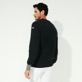 Men Others Solid - Men Crew Neck Cotton Cashmere Pullover, Navy back worn view