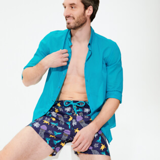 Hombre Clásico Estampado - Bañador con estampado Rocket Medusa para hombre, Zafiro supp2 Hombre Clásico Estampado - Bañador con estampado Rocket Medusa para hombre, Zafiro supp2