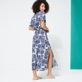 Women Others Printed - Women Maxi Dress Hidden Fishes - Vilebrequin x Poupette St Barth, Purple blue back worn view