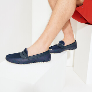 Herren Andere Bedruckt - Wasserfeste Solid Loafer für Herren, Weiss Vorderseite getragene Ansicht