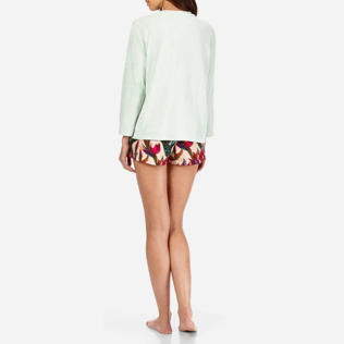 Women Others Solid - Women Terry Cloth Cardigan Sweaters Solid, Opaline backworn Women Others Solid - Women Terry Cloth Cardigan Sweaters Solid, Opaline backworn