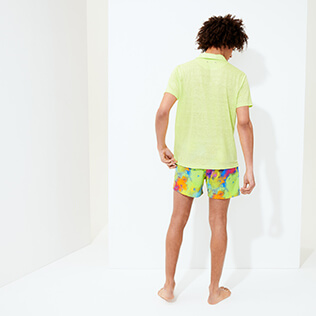 男款 Others 纯色 - 男士纯色亚麻运动 Polo 衫, Coriander backworn 男款 Others 纯色 - 男士纯色亚麻运动 Polo 衫, Coriander backworn