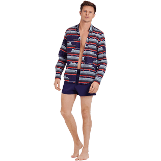 Uomo Classico corto Unita - Costume da bagno corto uomo stretch e aderente a tinta unita, Midnight blue supp2 Uomo Classico corto Unita - Costume da bagno corto uomo stretch e aderente a tinta unita, Midnight blue supp2